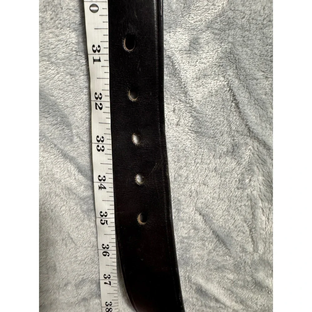 Gap Mens Black Genuine Leather Casual Dress‎ Belt Silver Buckle Size 34